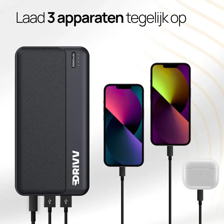 Powerbank 30000 mAh - 22.5W Snellader