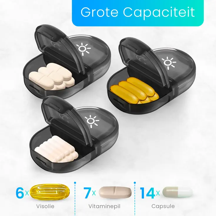 GEASY Pillendoos 7 Dagen – 2 Vakken