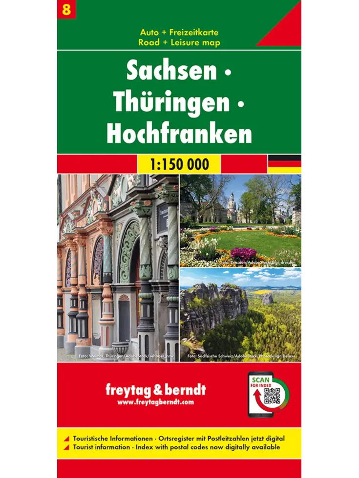 Wegenkaart Duitsland 08 - Sachsen