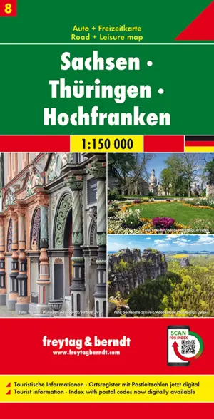 Wegenkaart Duitsland 08 - Sachsen