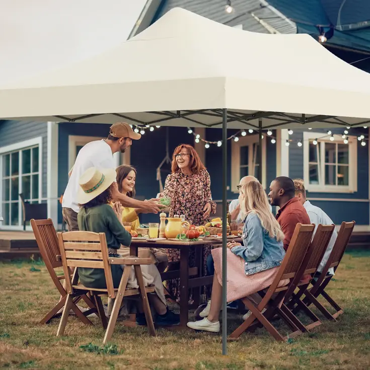 Partytent met Zijwanden – 3x4.5 m – Beige
