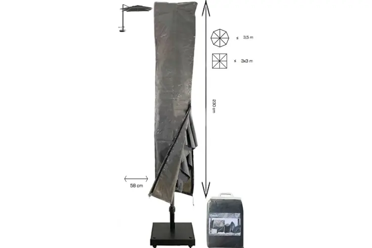 Stokparasol hoes 230x50x58 cm - Basic