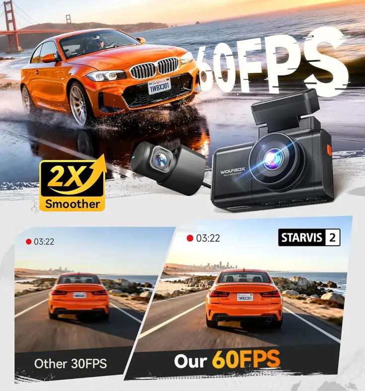 X3 Touch 2CH 2K Wifi GPS 64gb dashcam