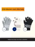 Touchscreen Handschoenen Winter - Wit