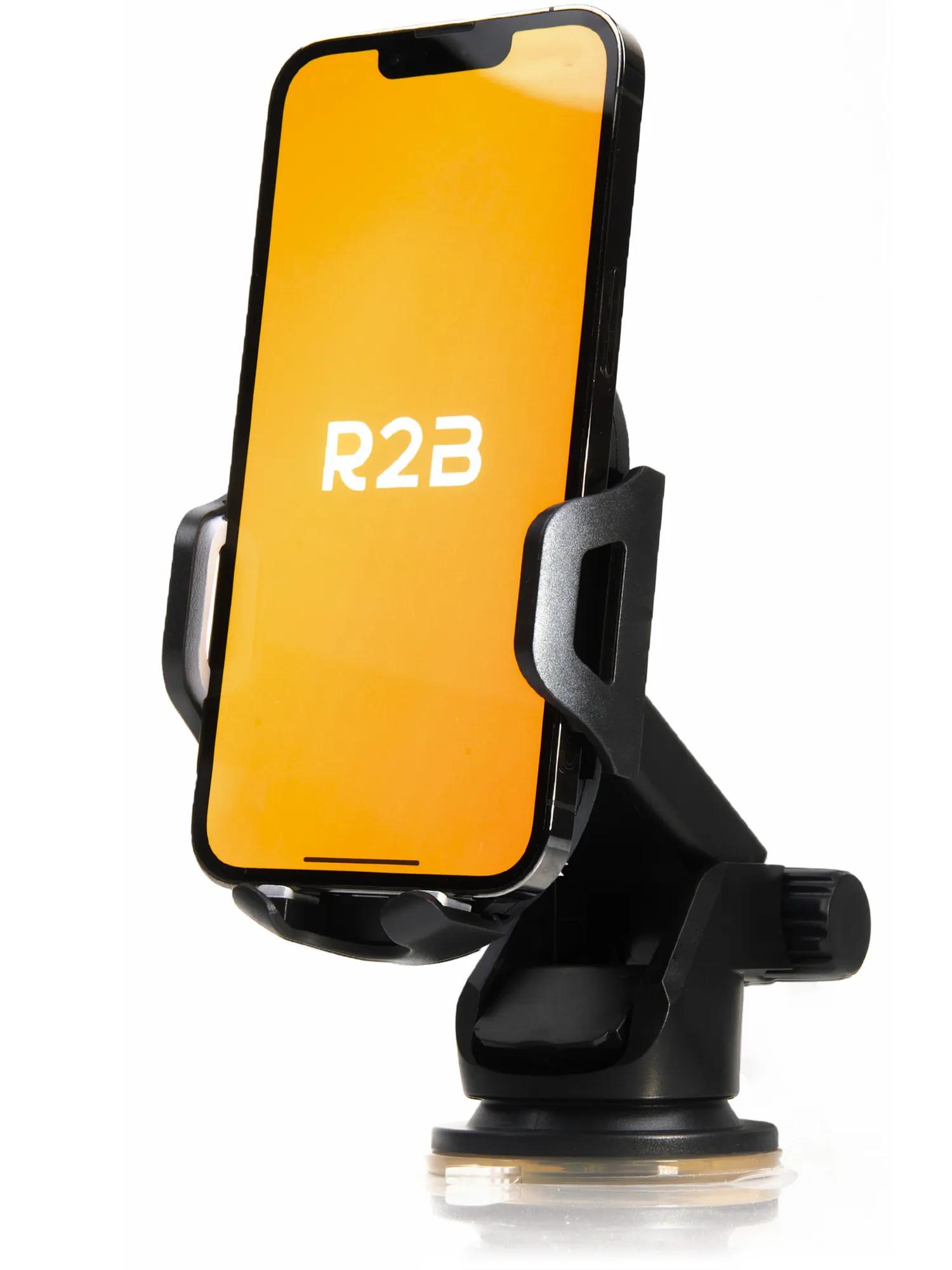 R2B  Telefoonhouder Auto Zuignap + Ventilatie  Zwart main product image