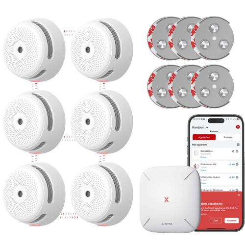 Link+ Pro bundel 6 Rookmelders, 1 Gateway