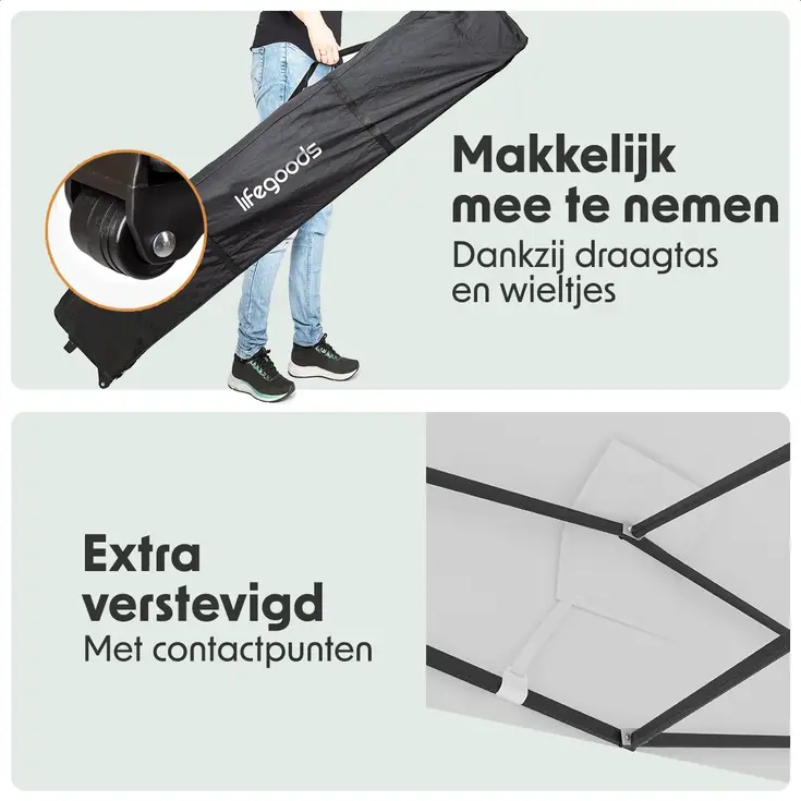 Partytent met Zijwanden – 3x4.5 m