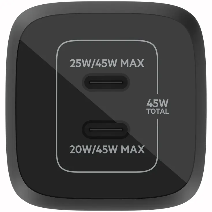 Belkin  Adapter 2 poorts - USB-C - 45W