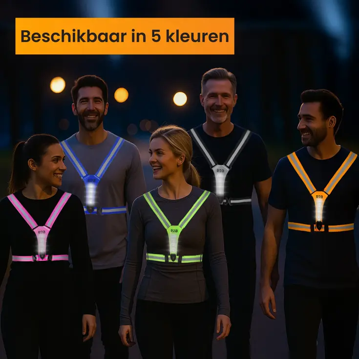 Hardloopvest met verlichting oplaadbaar