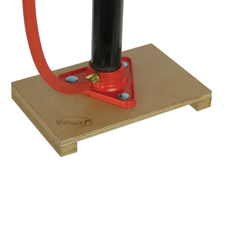 Zwarte plankpomp met slang voor Dunlop ventiel