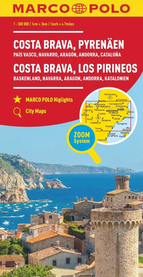 Marco Polo Wegenkaart Costa Brava - Andorra