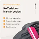 Aluminium Bagagelabel – 2 stuks – Roze