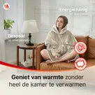Seranova Elektrische Snuggle Hoodie Deken
