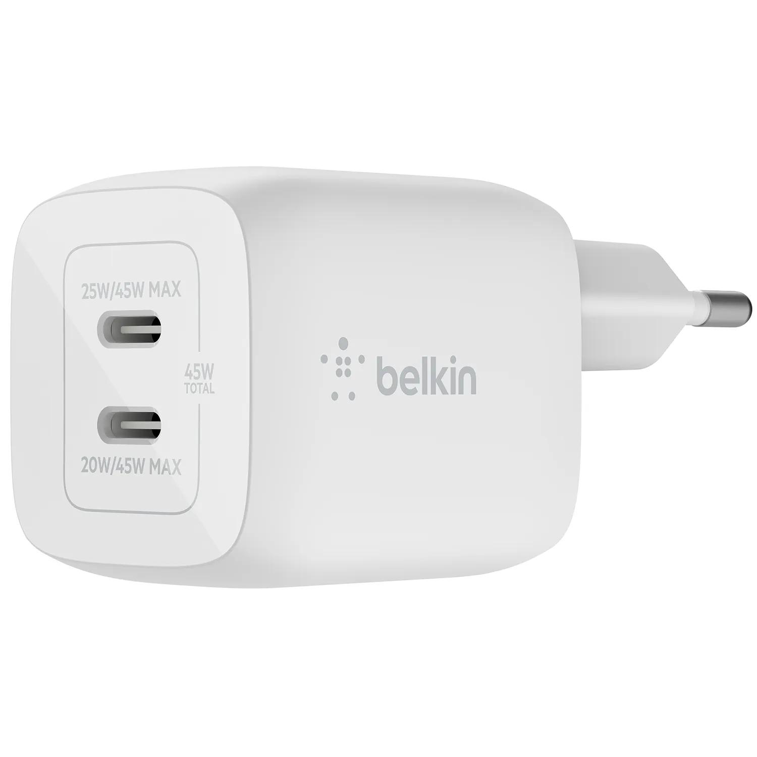 Belkin   Adapter 2 poorts  USB-C  45W  Wit main product image