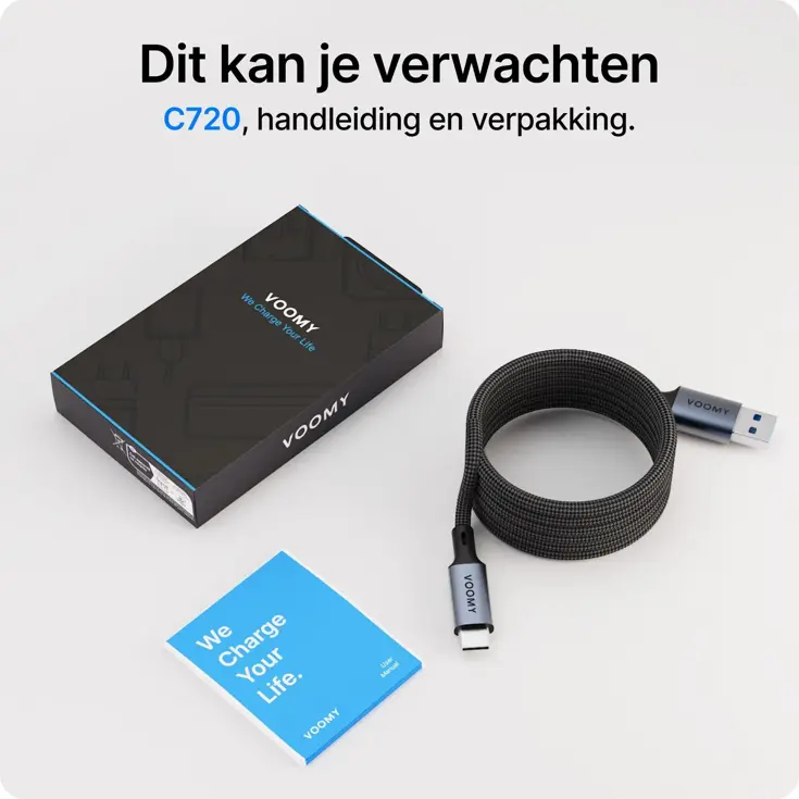 Connect C720 - USB-C naar USB-A Kabel - 3.0 2M