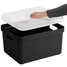 Sigma home - Opbergbox - 32L zwart - 4-delig