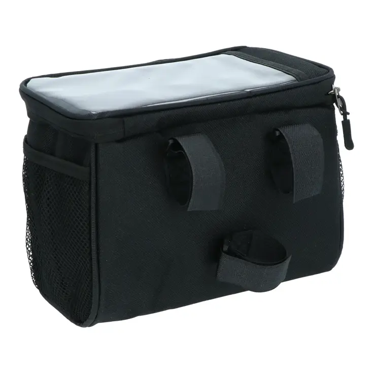 Compacte zwarte waterafstotende stuurtas 5L
