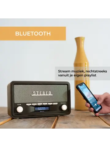 DAB18 Houtlook DAB+/FM radio Bluetooth