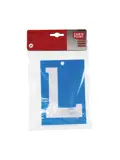 Blauw bordje met witte L voor lesvoertuigen