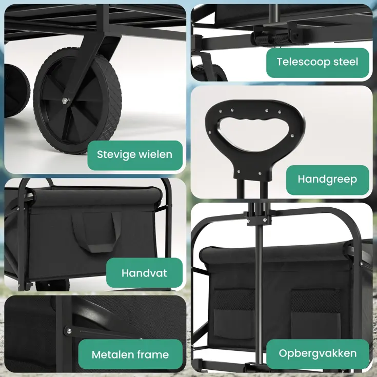 Bolderkar Opvouwbaar XL
