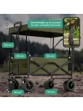 Bolderkar Opvouwbaar XL met Dak