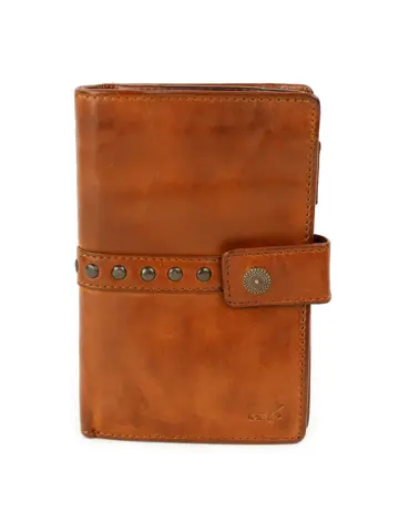 Sanne - Portemonnee - Leer - Overslag - Studs