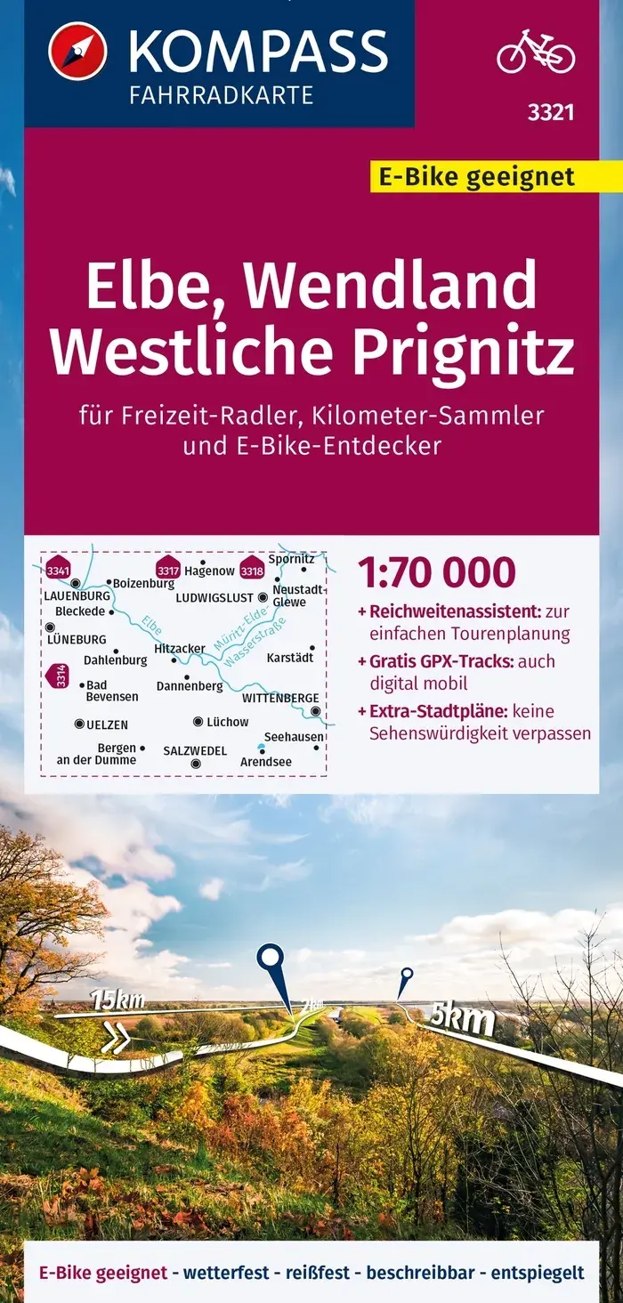 Fietskaart FK 3321 Elbe - Wendland