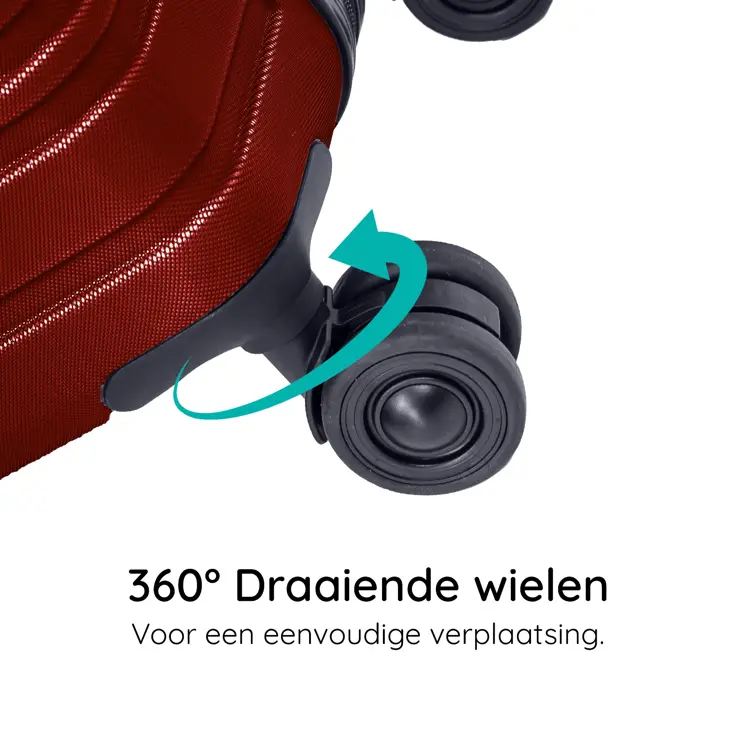 Reiskoffer L ABS 95L met TSA-slot en 360° wielen