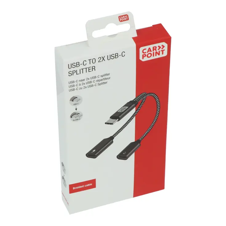 USB-C naar dubbele USB-C kabel 2 in 1 adapter
