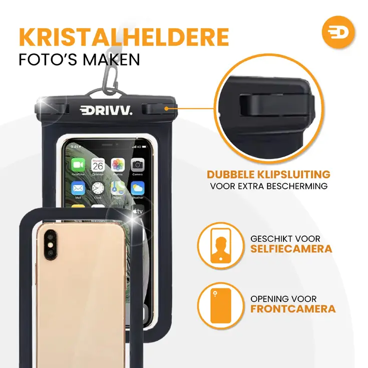 Drivv. Waterdicht Telefoonhoesje - 2 stuks