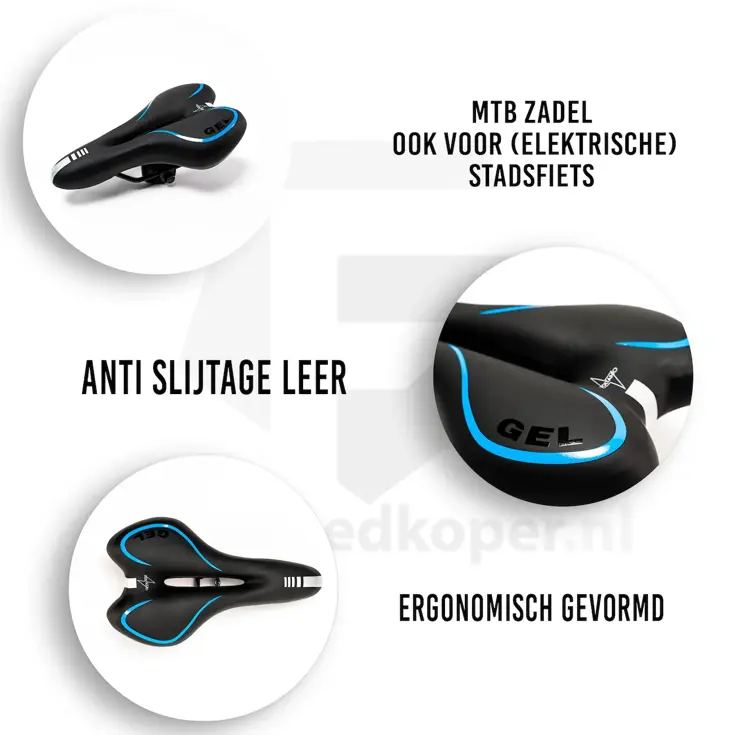 Voltano Gel Fietszadel Met Uitsparing