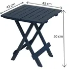 HEM Inklapbare Bijzettafel zwart 43x45 cm