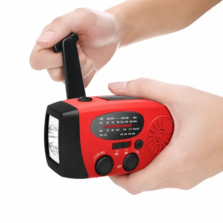 Opwindbare Noodradio met Powerbank 2000 mAh