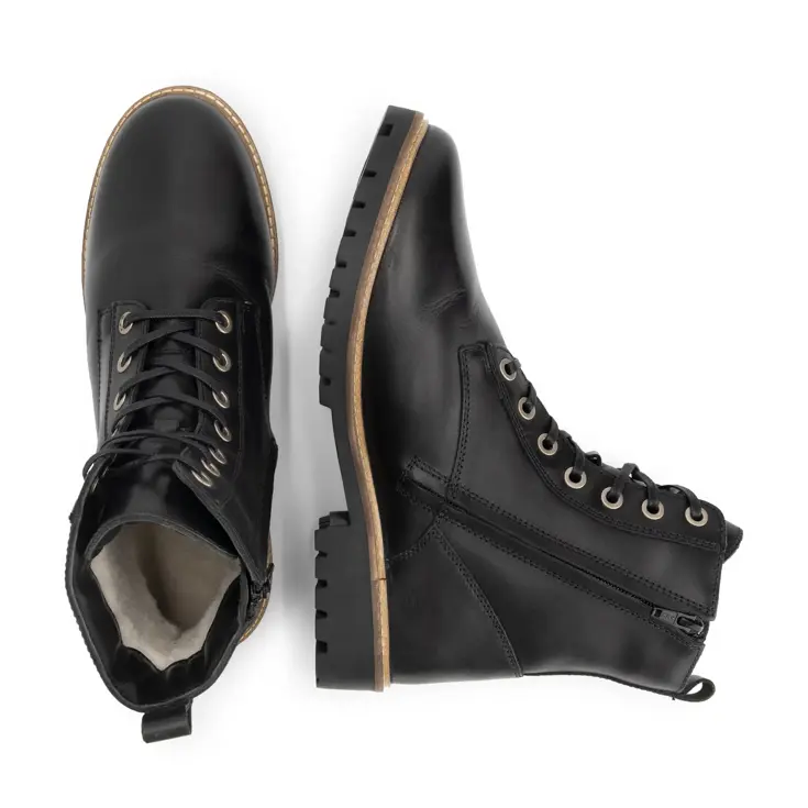 Rosendal Heren - Veterboots met rits - Wol gevoerd
