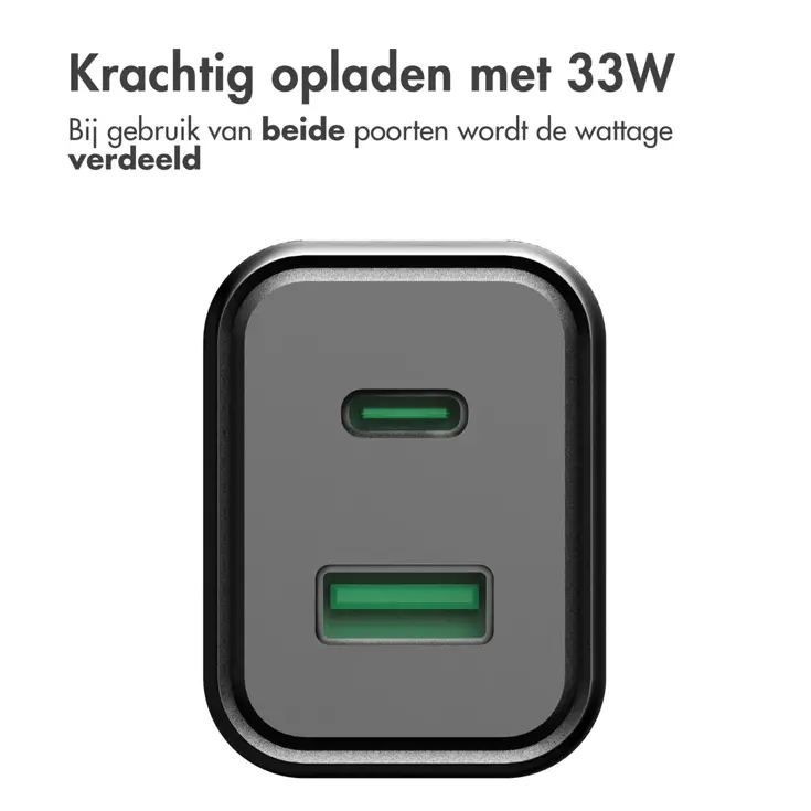 Accezz Wall Charger USB-C en USB - 33 Watt