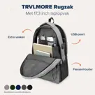 TRVLMORE Rugtas - 36L - 17,3 Inch