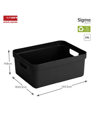 Sigma home - Opbergbox - 24L - 4-delig