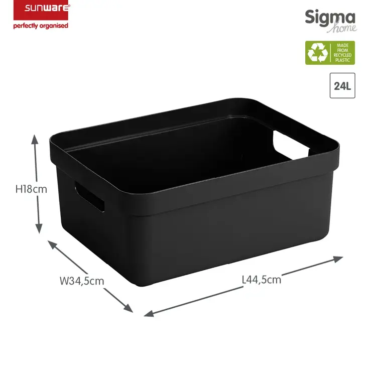 Sigma home - Opbergbox - 24L - 4-delig