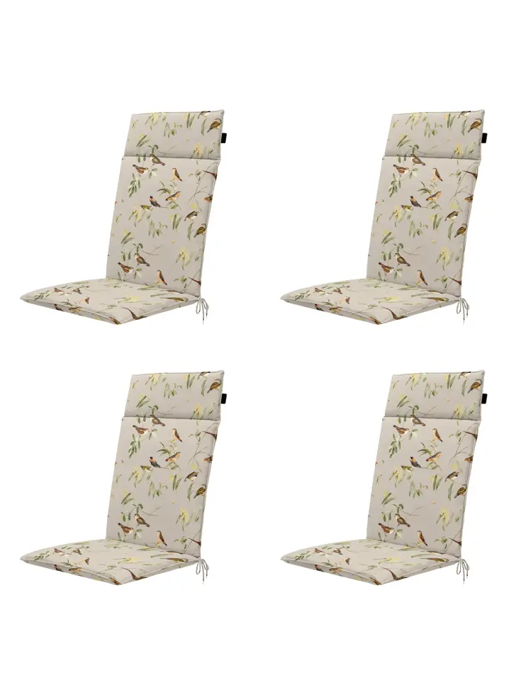 Aria - Tuinstoelkussen Hoge Rug - Set van 4