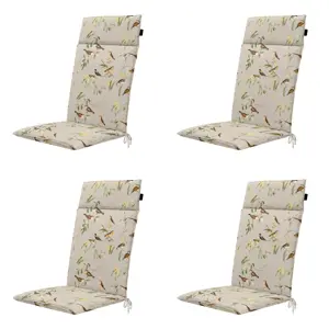Aria - Tuinstoelkussen Hoge Rug - Set van 4