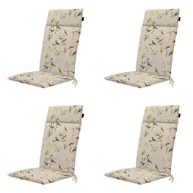 Aria - Tuinstoelkussen Hoge Rug - Set van 4