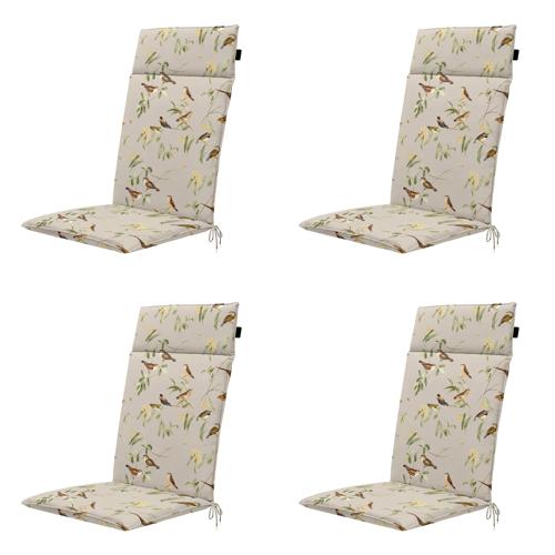 Aria - Tuinstoelkussen Hoge Rug - Set van 4