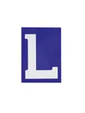 L-sticker voor lesmotor 5x7 cm