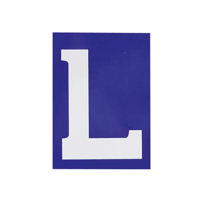 L-sticker voor lesmotor 5x7 cm