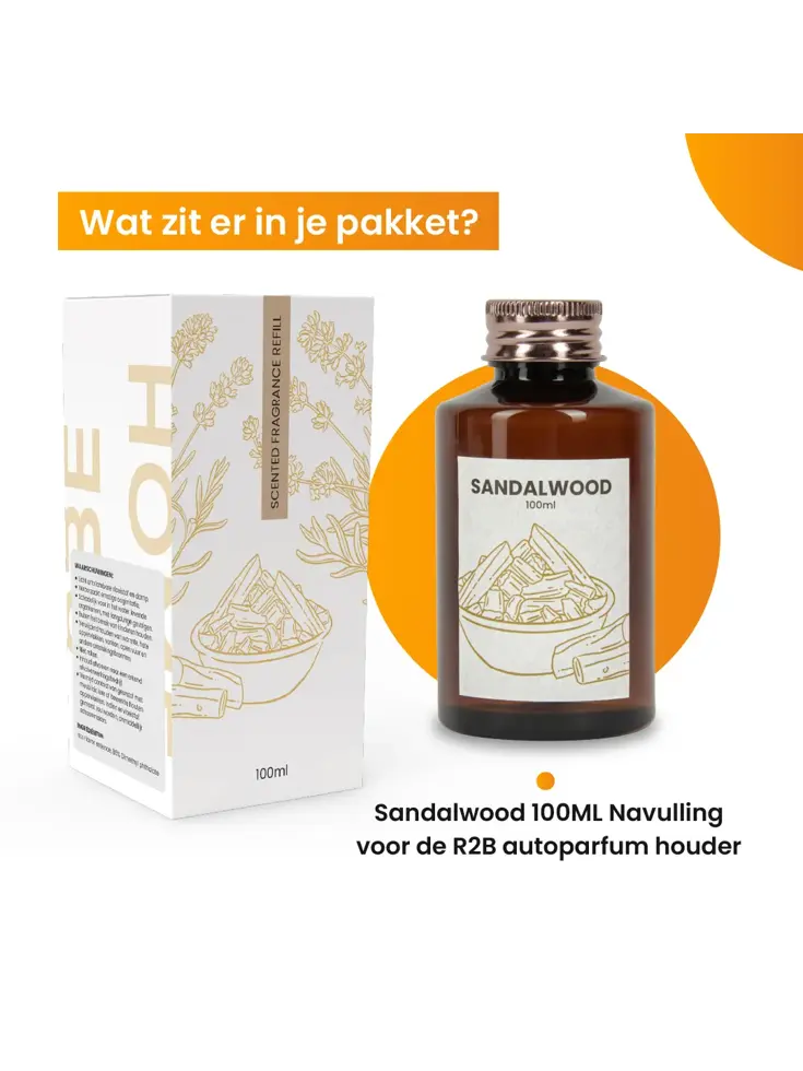 Autoparfum Navulling 'Sandalwood' - 100ml