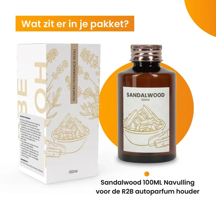 Autoparfum Navulling 'Sandalwood' - 100ml