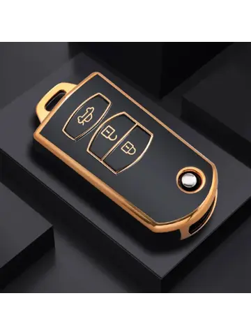 TPU Sleutelhoesje voor Mazda goud C3