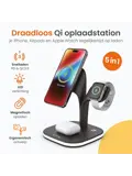 Draadloos Qi Oplaadstation 5-in-1 - 15W Snellader