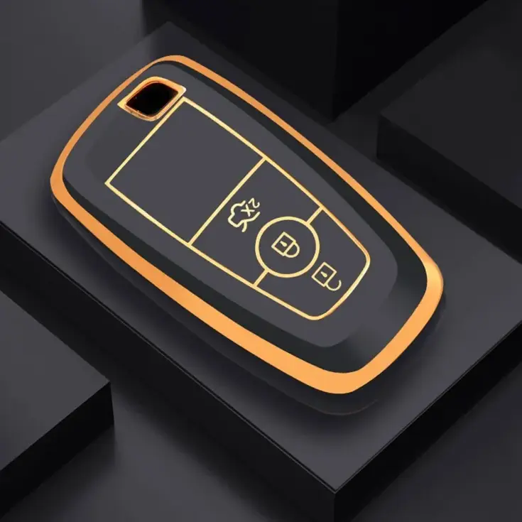 TPU Sleutelhoesje voor Ford goud B3