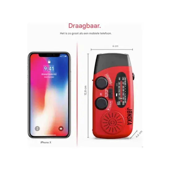 Opwindbare Noodradio - 2000 mAH